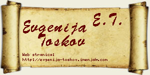Evgenija Toškov vizit kartica